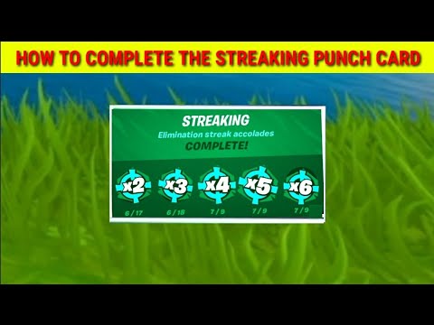 How to Complete the Streaking Punch Card - (EASIEST WAY) Fortnite Streaking Punch Card Easy Guide!