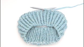 Video thumbnail for How to work knit 1 twisted, purl 1 (in the round) – UK / US knitting style