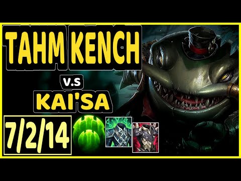 TAHM KENCH vs KAI'SA - 7/2/14 KDA BOTTOM ADC GAMEPLAY - EUW Ranked GRANDMASTER