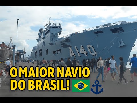 Visitamos o MAIOR navio da Marinha do Brasil! 😱 | NAM Atlântico A140 em Santos