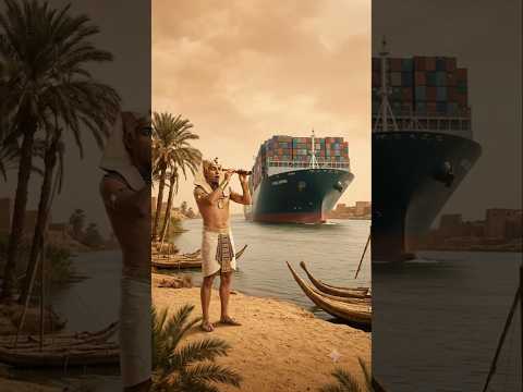 ماذا لو رجعت سفينة حاويات عملاقة إلى مصر القديمة؟ 🚢👑😂