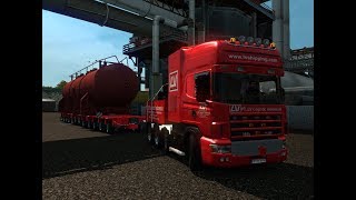 ETS 2 | Scania 8x4 PT. LV Logistic Indonesia Modular Multi-Axle Goldhofer Heat Exchanger 200 T