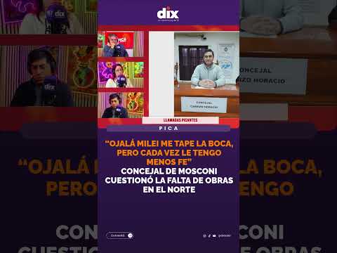 “Ojalá Milei me tape la boca, pero cada vez le tengo menos fe”  Concejal de Mosconi