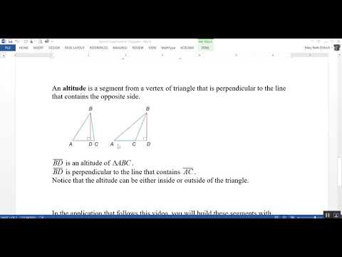 Special Triangle Segments