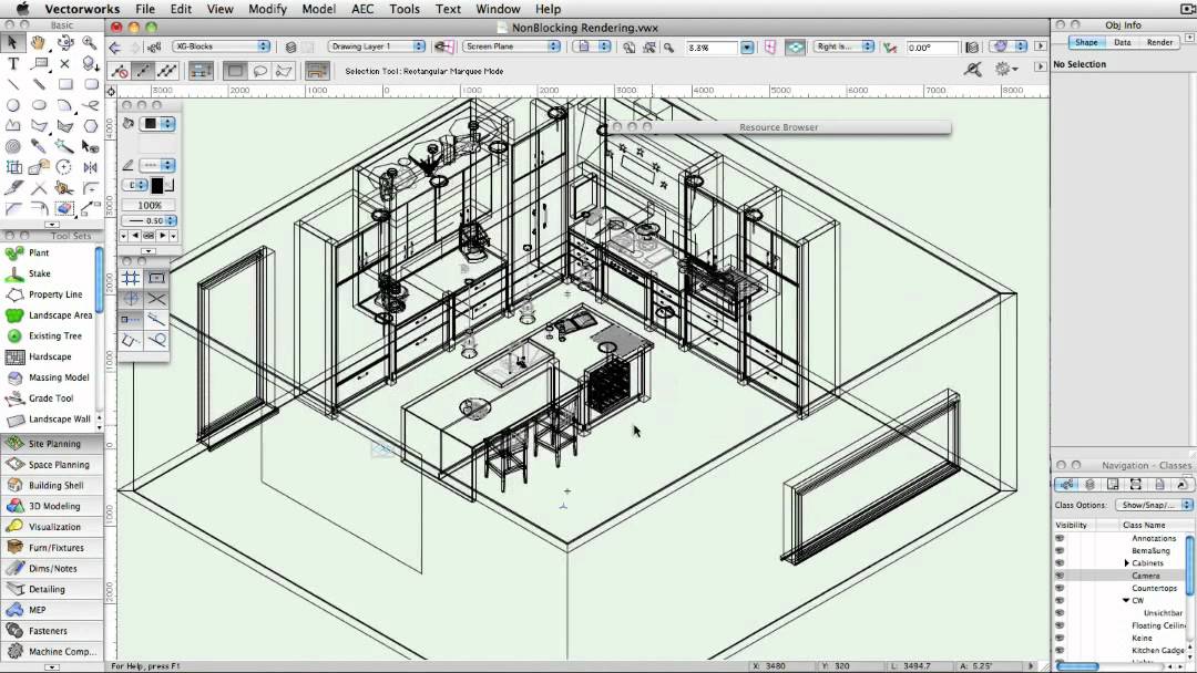 Non-blocking Renderworks Rendering in Vectorworks 2013