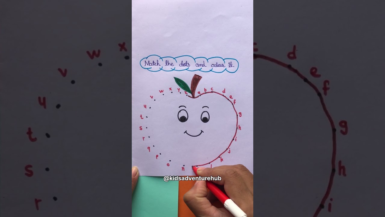 Connect the dot activity : Match the dots and colour it #Matching #Colour #BusyKid #IndoorActivity