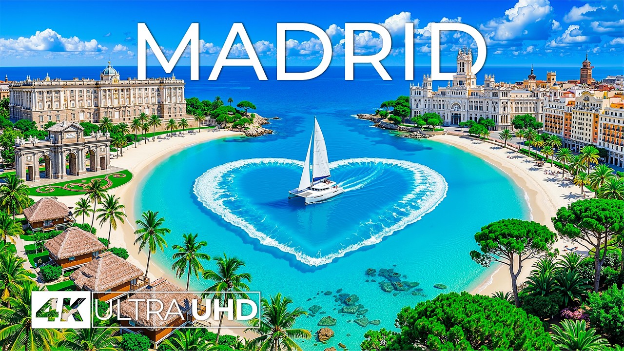 Madrid Urban Beauty in 4K | Royal Palace, Gran Vía & City Views Drone Footage UHD
