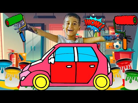 Pintei o carro do Papai - Uma história divertida  aprendendo as cores [CONTEÚDO INFANTIL]