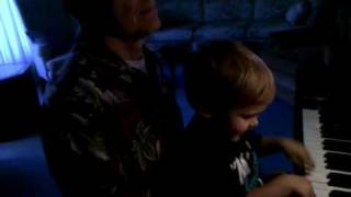 Adam and grandpa at the piano