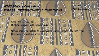 Week #3 - Step #6 October Weekly Art Journal Challenge #AJOSprimitiveart