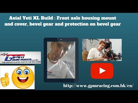 Axial Yeti XL Build : Front axle housing mount and cover, bevel gear and protection on bevel gear