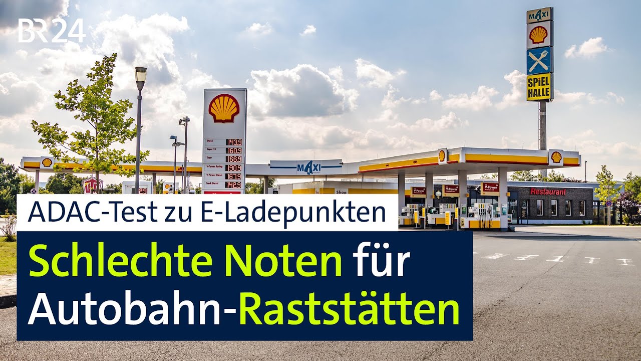 ADAC-Test zu E-Ladepunkten: Schlechte Noten für Autobahn-Raststätten | BR24