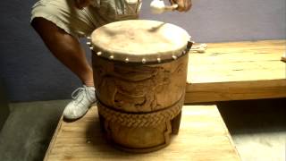 Video thumbnail for Sample of the sound from Huehuetl Drum - Fresno wood by David Jahnke