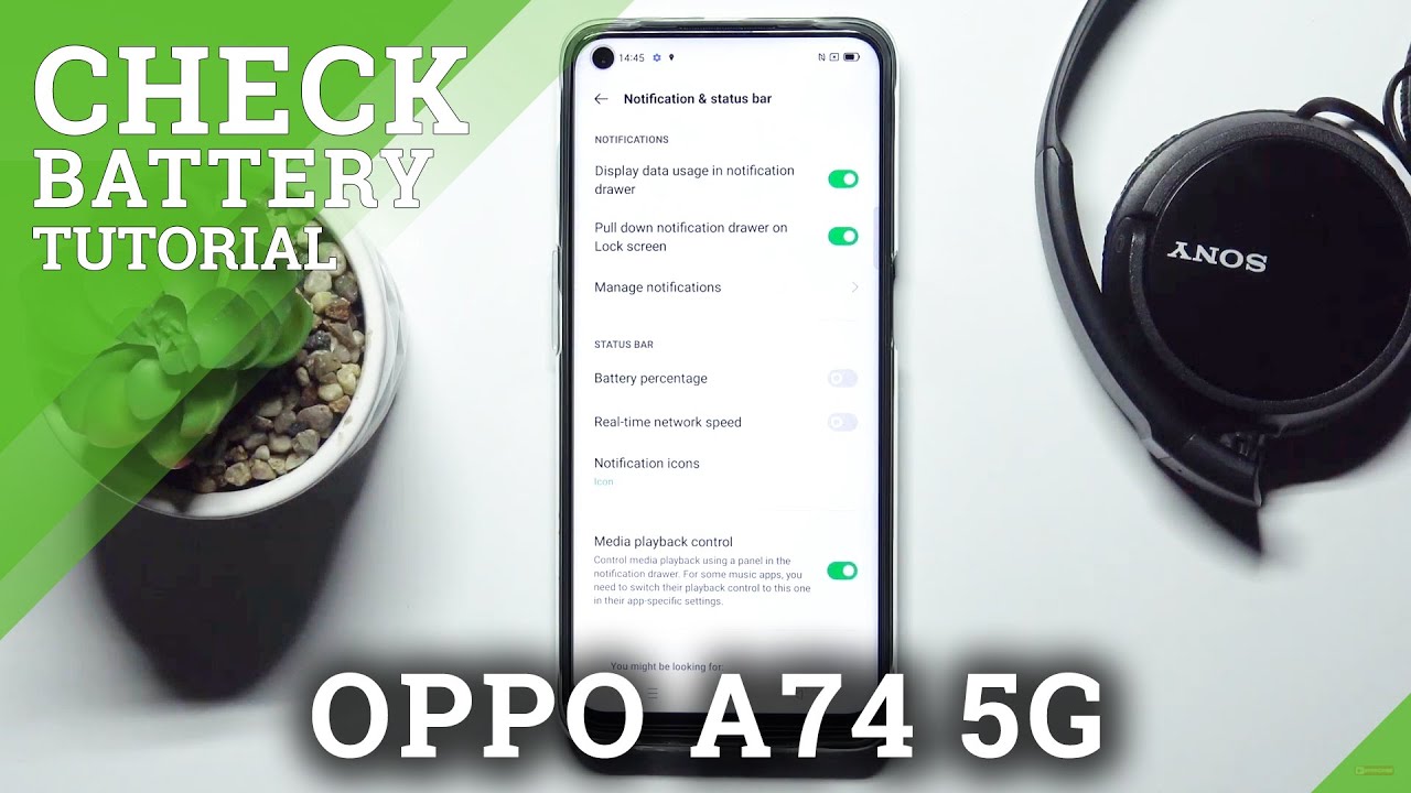 How to Show Battery Percentage on Status Bar in OPPO A74 5G – Show Battery Info