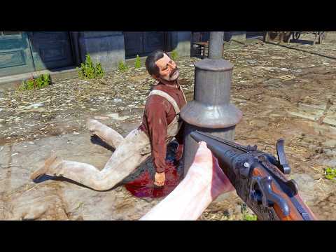 [4K] 1st Person Slow Motion Brutal Kills #2 - Red Dead Redemption 2