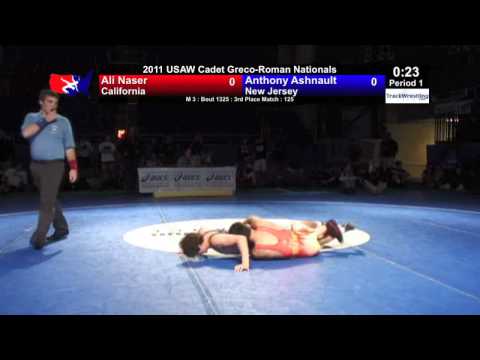 Cadet Greco 3rd 125 - Ali Naser (CA) vs. Anthony Ashnault (NJ)