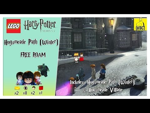 Lego Harry Potter 5-7: Hogsmeade Path (Winter) FREE ROAM (All Collectibles) - HTG