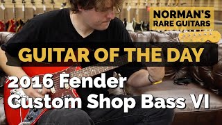 Video thumbnail for Guitar of the Day: 2016 Fender Custom Shop Bass VI Candy Apple Red | Norman's Rare Guitars by Normans Rare Guitars
