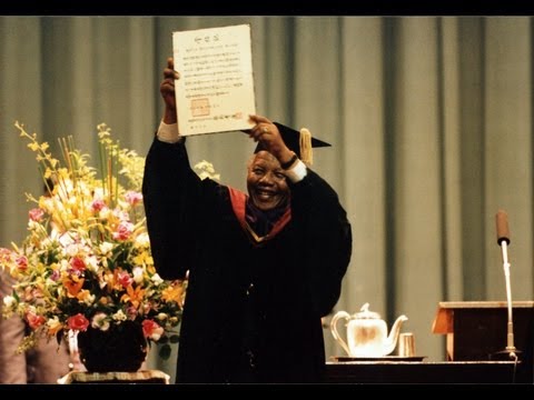 ネルソン・マンデラ氏 名誉博士号贈呈式  Waseda University honored President Mandela with an Honorary Doctorate degree