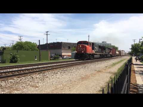 CN Autorack train in Royal Oak, Mi