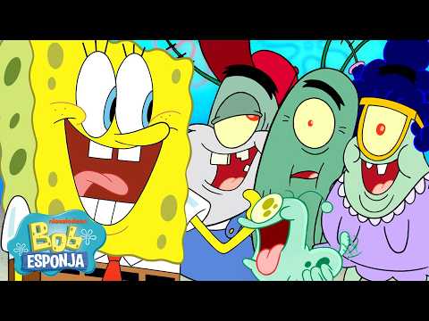 Bob Esponja | ¡Momentos familiares de Plankton! 💚 | 45 minutos | Bob Esponja en Español