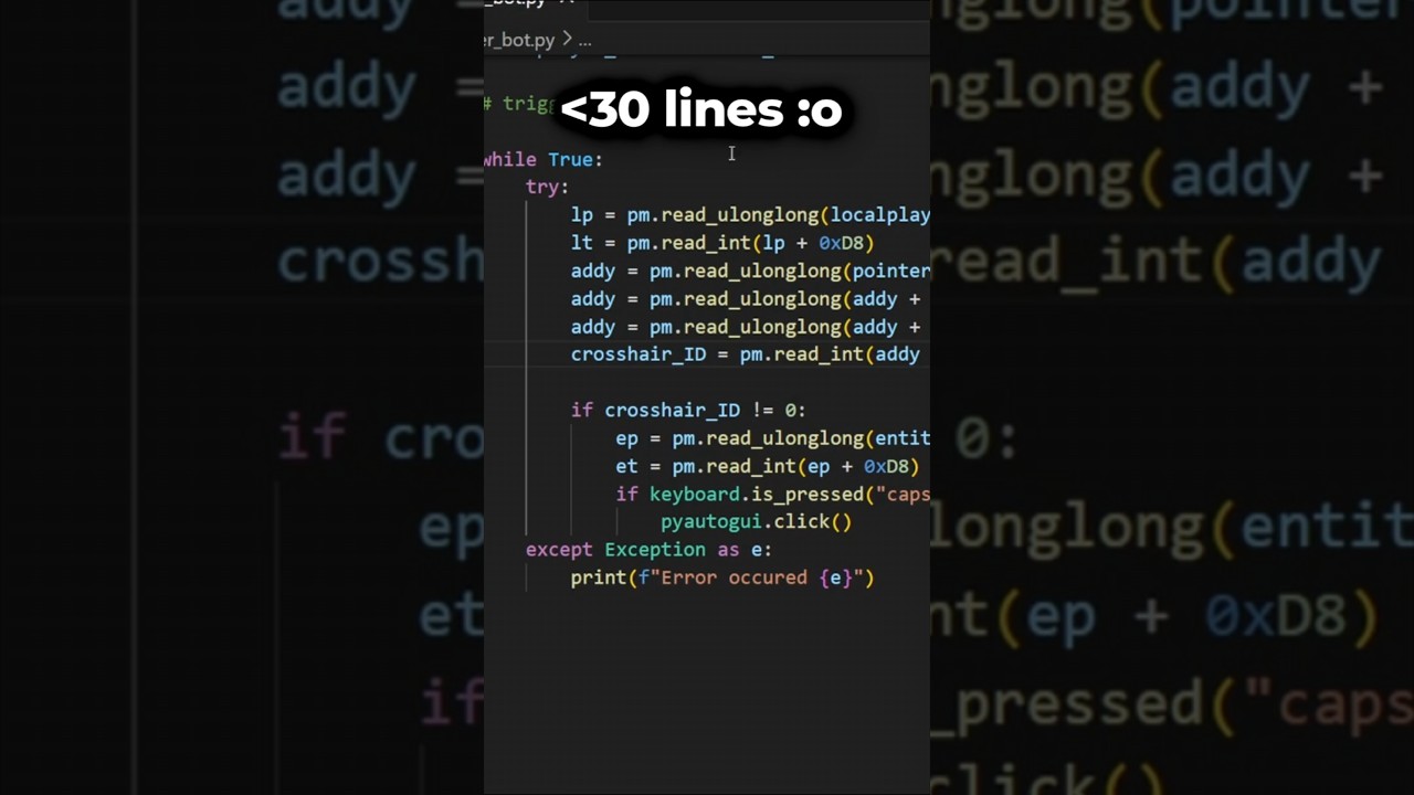 This Is How Easy It Is To Make A Trigger Bot For Any Game #swedz #cheatengine #python