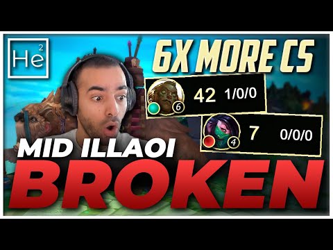 6x HER FARM | ILLAOI MID IS CRAZY (vs melees) - Heisendong