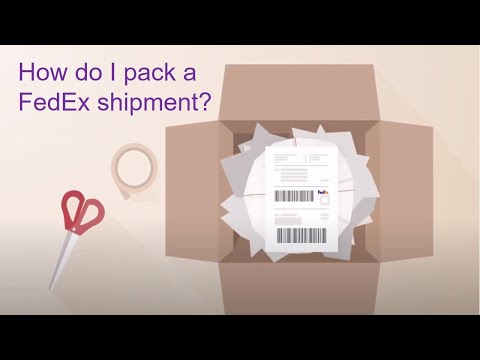 Part of a video titled How to pack a FedEx shipment - YouTube