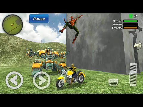 Spider Rope Flying Superhero Crime City Battle | Spider Ninja Gangster City - Android GamePlay