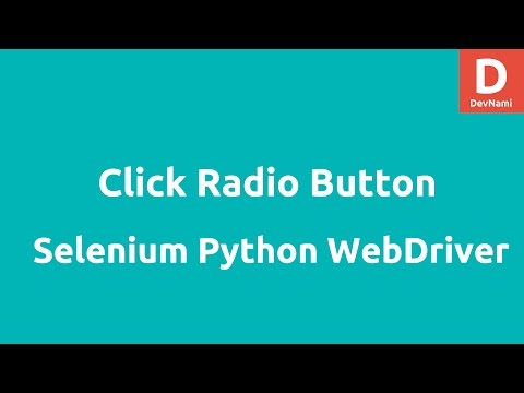 Python Selenium Click Radio Button