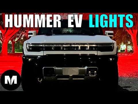 GMC Hummer EV Pickup Night Time Lights Tour