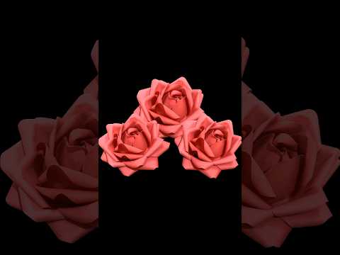 DIY Origami paper rose making | #shorts #craft #paperrose
