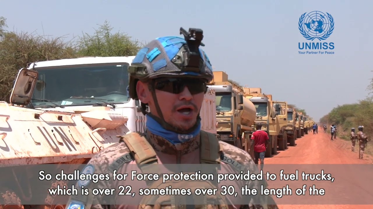 Mongolian peacekeepers safeguard a lifeline convoy through danger and dust