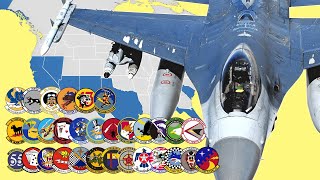 【その数31！】米空軍所属のF-16部隊、全部見せます！