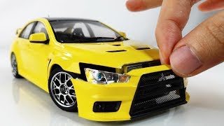 Building a Perfect Tiny Mitsubishi Lancer Evo X Step by Step
