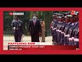 Zambian President Hichilema Inspects The Guard Of Honour At State House Nairobi