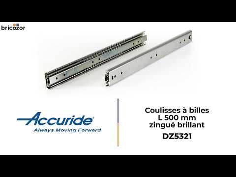 Coulisse à billes 5321 - charge max 140 kg - sortie totale ACCURIDE