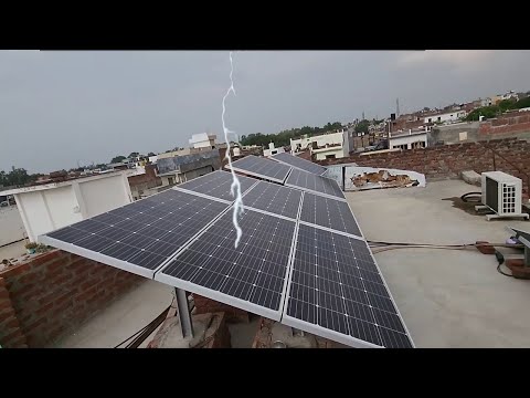 What if lightning strikes a solar panel?