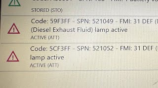 Reparar SPN 521049 FMI 31 y SPN 521052 FMI 31 / Aftertreatament problem power and speed limited