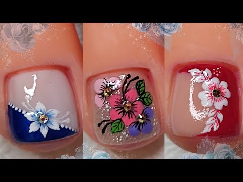 DISEÑOS DE UÑAS PARA PIES FÁCILES Y BONITOS |Aprende a decorar uñas 💅