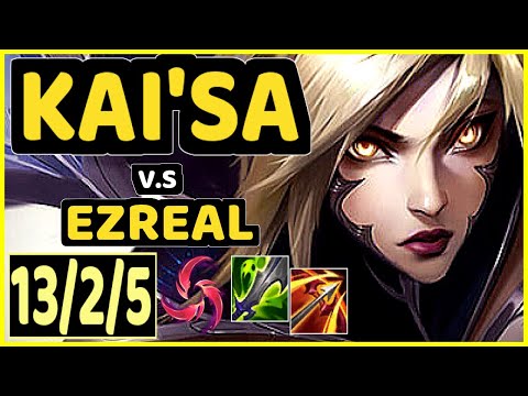 KOBBE (KAI'SA) vs EZREAL - 13/2/5 KDA BOTTOM ADC GAMEPLAY - EUW Ranked GRANDMASTER