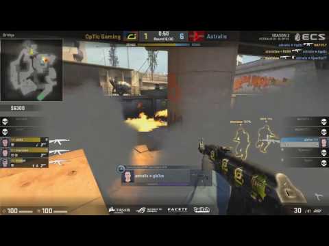 gla1ve's Clutch with AK-47 on Overpass vs OpTic @ ECS Season 2