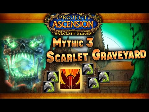 Scarlet Monastery Graveyard Mythic +3 Key – Fury Warrior DPS POV | Ascension Bronzebeard