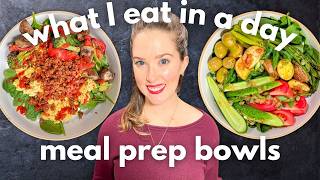 What I Eat in a Day! HEALTHY Vegan Meal Prep Recipes 🌱 (Tofu Scramble, TVP Bacon Bits, and more)