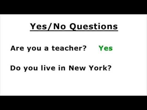 Yes/No Questions in English