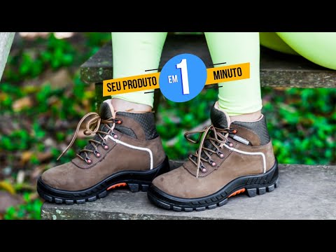 Video thumbnail of Bota de Segurança em Couro Nobuck 75BPR29 MSMC Anti-Torção com Bico de PVC Marluvas