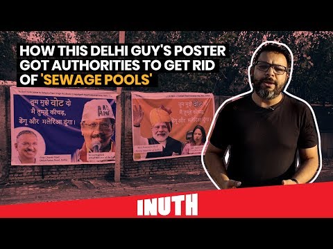 How This Delhi Guy's Poster Got Authorities To Get Rid Of 'Sewage Pools' Video
