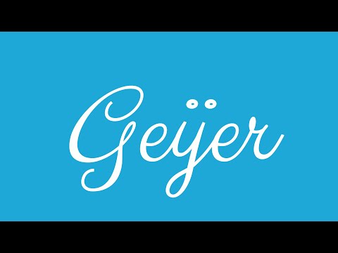 Learn how to Write the Name Geijer Signature Style in Cursive Writing
