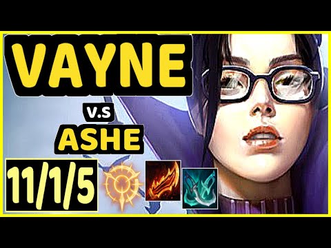 COMP (VAYNE) vs ASHE - 11/1/5 KDA BOTTOM ADC GAMEPLAY - EUW Ranked MASTER