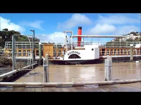 Rio Whanganui inundado visita museu de barco fluvial